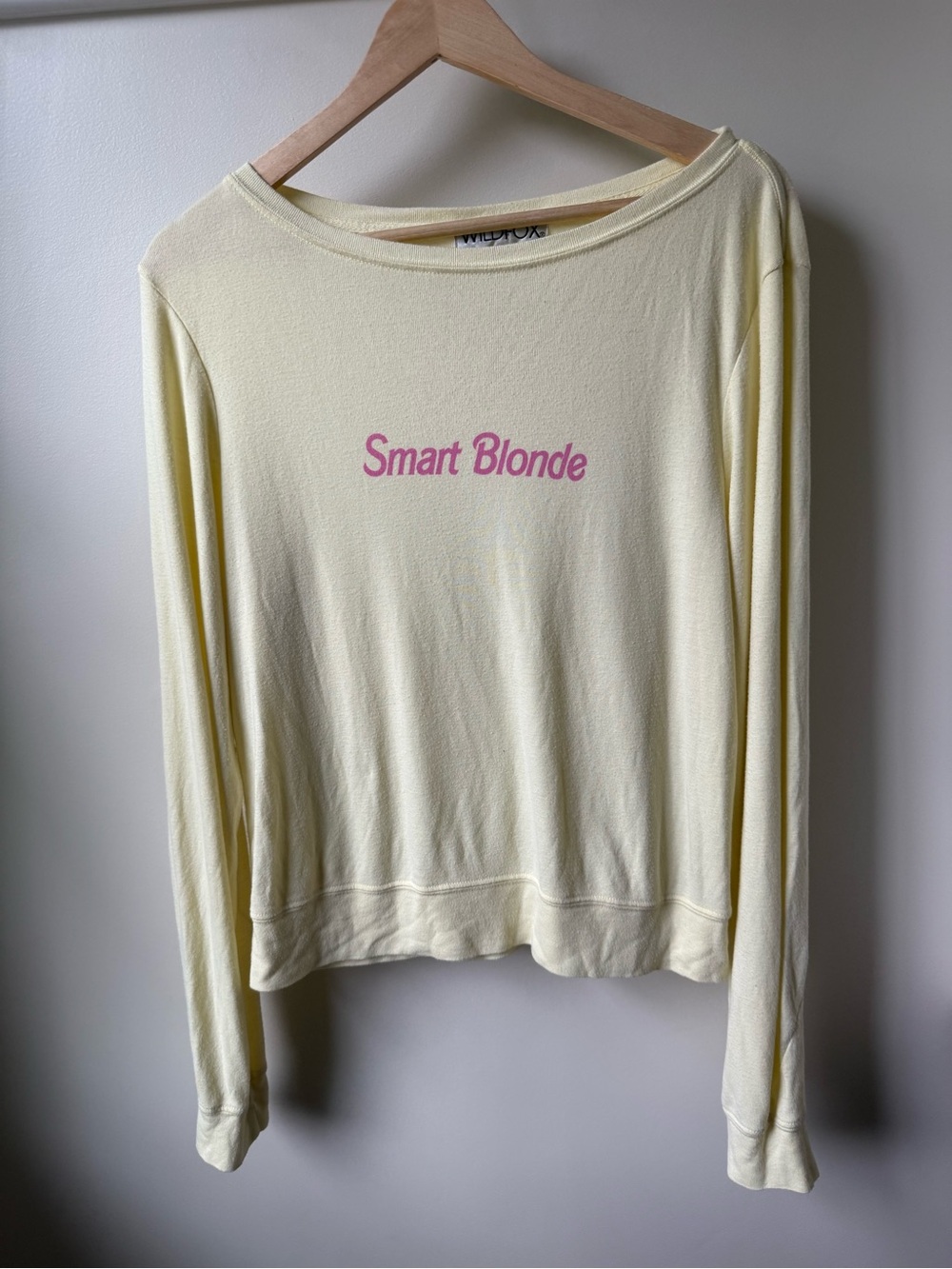 WILDFOX Smart Blonde Baggy Beach Jumper Top Y2K Loungewear Slouchy Novelty S